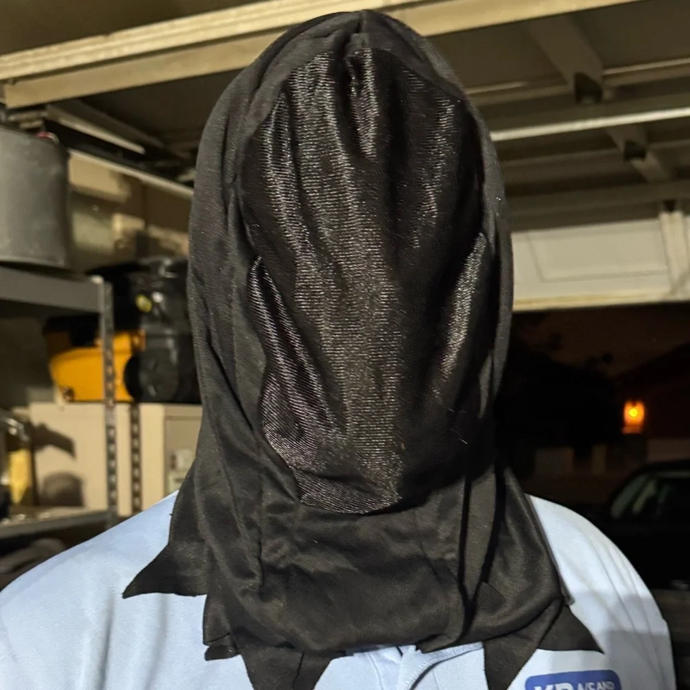 New black face cover face mask costume Halloween adult